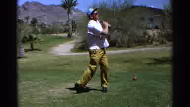 Scottsdale Arizona (1968): A Young Man Practicing His Golf Swing At A Golf Range