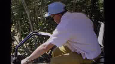 Scottsdale Arizona (1968): Elder Man Parks Golf Cart Next To Where He's About To