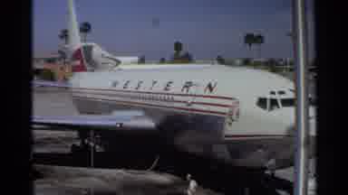 Scottsdale Arizona (1968): A Side And Front A Parked Western Airline Aircraft