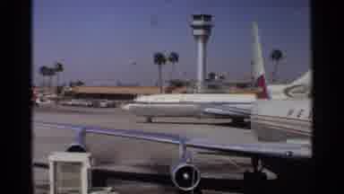 Scottsdale Arizona (1968): People Look On As A Jet Rolls Down The Runway In