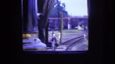 Chicago Illinois (1976): Train At A Station With People And Moving Along The