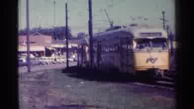Chicago Illinois (1976): Rapid Transit Commuter Train With Three Cars Moves Down