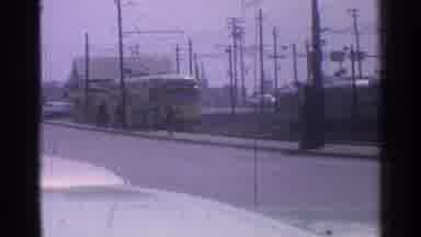 Chicago Illinois (1976): A Yellow Color Looking Tram Coming In The Track And The