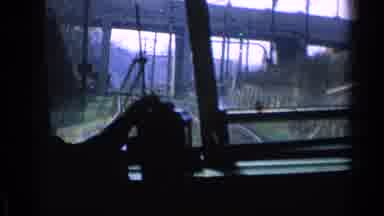 Chicago Illinois (1976): Bus Driving Down A Road Passing Lots Of Power Lines