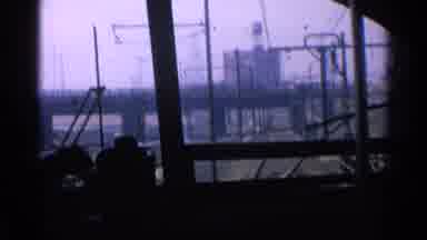 Chicago Illinois (1976): Passing City Skyline From Train Car On A Cloudy Day