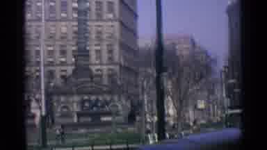 Chicago Illinois (1976): City Scene Showing Large Buildings People Walking Trees