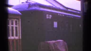 Connecticut USA (1953): Abandoned Old Train Cars In A Yard