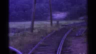 Connecticut USA (1953): Old Single Carted Oncoming Train At Night Time