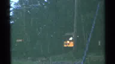 Connecticut USA (1953): Tourist Sightseeing Train Emerging From A Wooded Section