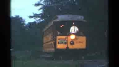 Connecticut USA (1953): A Trolley Zooming Through The Woods Doing Who Knows What