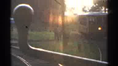 Connecticut USA (1953): Full Train Approaches Rural Station With Riders Waiting In