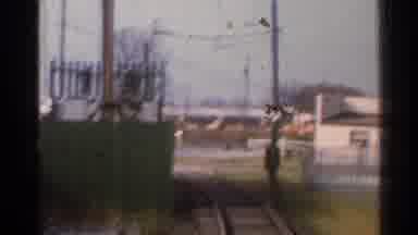 Connecticut USA (1953): A A Train Going Down The Track Form A First Person Point