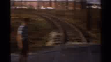 Connecticut USA (1953): Train Tracks And A Shaka Timelapse Of A Train Traveling