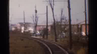 Connecticut USA (1953): A View From Train Tracks Passing Along A Town