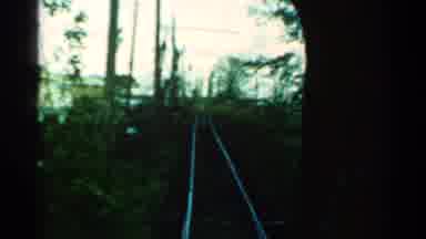 Connecticut USA (1953): Old Footage Looking Out The Window Of Moving Train On