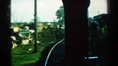 Connecticut USA (1953): Old Footage Of Train Crawling Around Sharp Bend