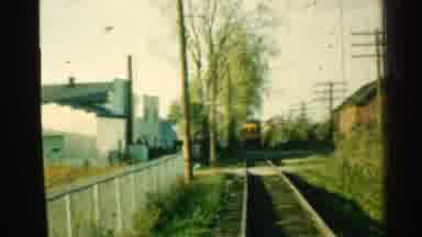 Connecticut USA (1953): The Drum Train Was Crossing The Way Track Crossing By Near