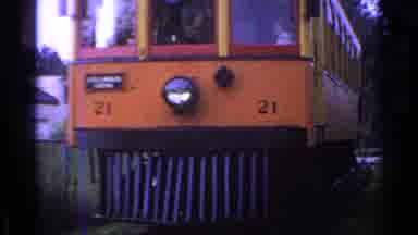 Connecticut USA (1953): Train Number 21 Pulling Into The Station Slowly And Surely