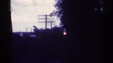 Connecticut USA (1953): Loop Stopped Train Among Telephone Wires And Trees