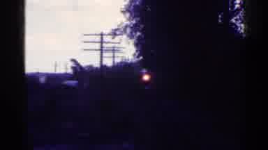 Connecticut USA (1953): Man Stands And Watches The Train Come In Is It A Job Of A