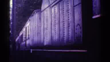 Connecticut USA (1953): Slow Moving Train Cars On A Clear Day