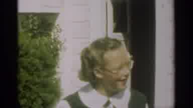 New Orleans Lousiana (1949): Girl Talking To A Person Off Screen Outside Of A