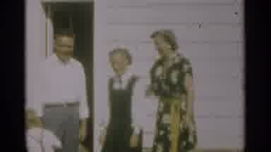 New Orleans Lousiana (1949): Four Old People Standing In Front Of A House Together