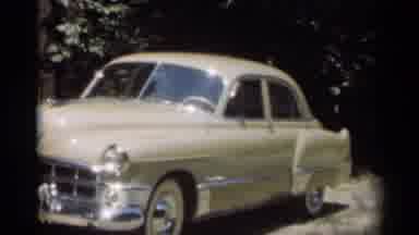 New Orleans Lousiana (1949): Vintage Car Whitewall Tires Chrome Front Bumper And