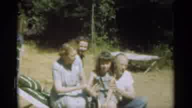 Santa Cruz California (1949): A Family Of Old And Young Posing To Take A Picture