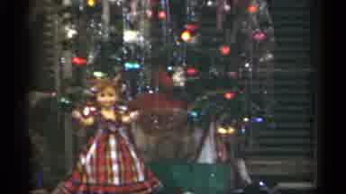 Santa Cruz California (1949): Christmas Tree Decorated In Lit Up Lights And