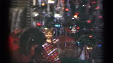 Santa Cruz California (1949): Girls Opening Presents On Christmas Morning