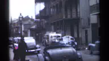 Santa Cruz California (1949): Heavy Car Lined Street With Lone Woman Walking Below