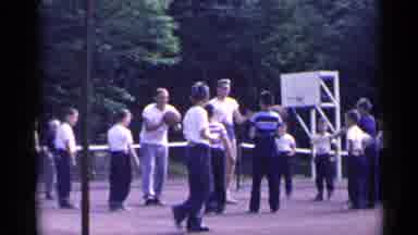 New York USA (1954): Family Basketball Game At The Park Near Our House