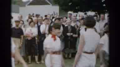 New York USA (1954): Asian School Girls In Uniforms Walking Back And Forth Chinese