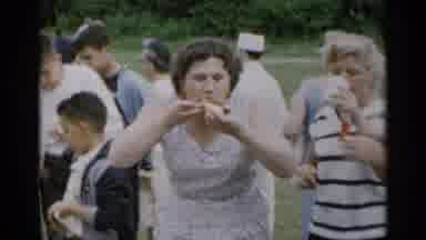 New York USA (1954): The Large Neighborhood Gathering Provided Games And Great