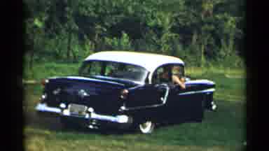 New York USA (1954): Drive With Car And The Children Set On The Picky