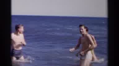 New York USA (1954): People At A Beach Having Fun