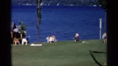 Lake George New York (1955): Enjoying The Day At The Campground By Lakeside