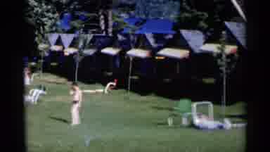 Lake George New York (1955): People In Swimming Attire Hanging Around Some Lake
