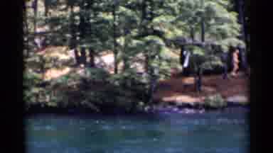 Lake George New York (1955): Old A Lake And Swimmers In A Motor Boat