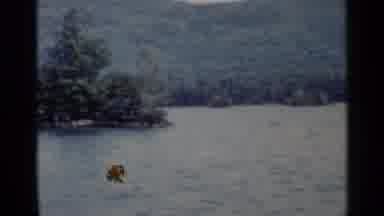 LAKE GEORGE NEW YORK-1955: Grainy Lake Filmed While Driving In A Vehicle