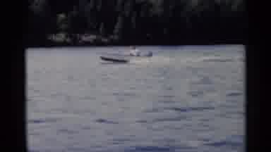 Lake George New York (1955): Speed Boat On Lake George New York In A Summer Day