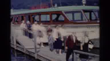 Lake George New York (1955): Boat People Dropping Off Lake Home Summer