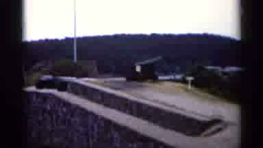 Lake George New York (1955): Women Visits The Ticonderoga National Park On A Windy