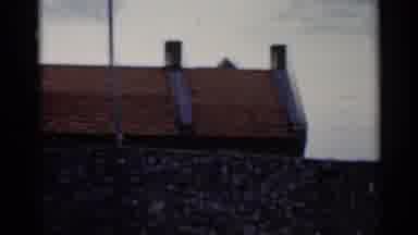 Lake George New York (1955): A Big Long Stone Wall That Stretches Out In Front Of
