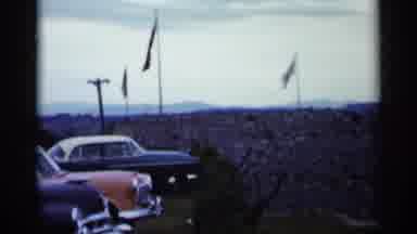 Lake George New York (1955): A Sign Says Top Of The World With A Red Arrow