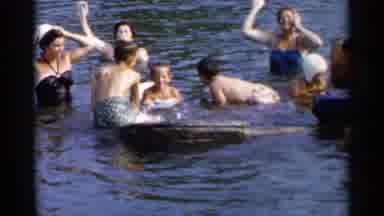 Lake George New York (1955): People Family Lake Fun