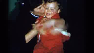 New York City (1955): Mom Hugging And Kissing Her Kid And Playing With Him