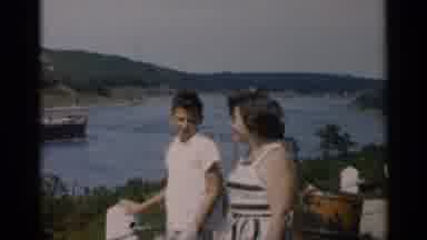Cape Cod Massachusetts (1956): Family Picnic By The Beautiful Ocean On Labor Day