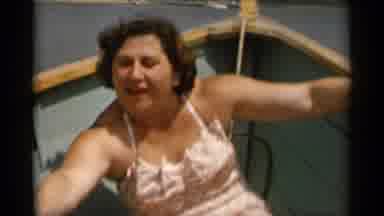 Cape Cod Massachusetts (1956): An Old Kinda Fat Lady Sitting In A Boat And Then